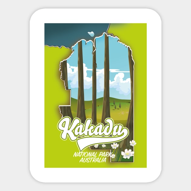 Kakadu national park Australia map Sticker by nickemporium1